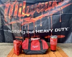 Milwaukee Packout Tumbler, Tool Bag And Flag Set. Fixed Price $59.99.
