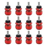Case (12) 12-IN-1 Ratcheting Compact Multi-bit Short Stubby Screwdriver Set, Red. Fixed Price $124.00.