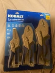 Kobalt 0464613 3-PACK Locking Plier Set Tool Automotive Construction Misc. Work. Fixed Price $16.00.
