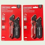 Craftsman 3/4 - 2 Blade Folding Utility Knife Set (4 Knives). Fixed Price $32.99.