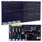 Wallmaster Pegboard Organizer Garage Storage - 48PCS 48X24INCH, Black. Fixed Price $91.78.