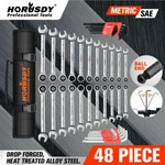 48PCS Ratchet Spanner & Hex Wrench Set Ball End Key Sae Metric Carry Pouch. Fixed Price $51.59.