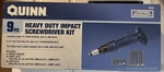 Quinn 9PC Heavy Duty Impact Screwdriver Kit W/organized Storage Case #58151. Fixed Price $42.99.
