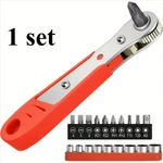 Multifunctional Screwdriver Set, Double Side Ratchet, Compact Tool. Fixed Price $9.99.