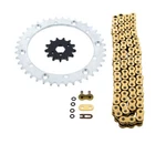 89-2004 Yamaha YFM350 Warrior Gold Ring Chain & Sprocket Silver 13/40 98L. Fixed Price $74.57.