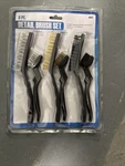 6PC Detail Brush Set: Steel/brass/nylon With Pvc Handles (1/2" Wide) #69526. Fixed Price $10.00.