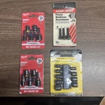 Nut Driver Lot, 2 Milwaukee 49-66-4563 Magnetic Insert Set And Others,titan, B&d. Fixed Price $34.99.