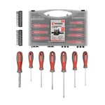 Intertool 27-PIECE Magnetic Screwdriver Set With Bits And Case VT08-3351. Fixed Price $27.99.
