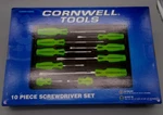 Cornwell Tools 10PC. Screwdriver Set Green + Free Gift Worth $35!!!!. Fixed Price $186.00.