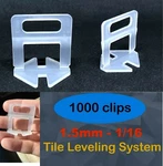 Tile Leveling System 1/16" (1.5MM) Clips 1000 Pcs Pack Smooth Pro Finish. Fixed Price $39.99.
