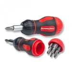 Platinum Tools 19120C 8-IN-1 Ratcheted Stubby Screwdriver. Fixed Price $14.99.