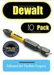 Bulk 10 Pack Dewalt Maxfit Ultra Phillips #2 Bit PH2 In. Impact Ready. Fixed Price $11.97.