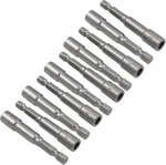 10 Pcs Inch/ Hex Nut Driver Magnetic Extension Socket Drill 1/4(6MM). Fixed Price $18.48.
