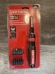 Craftsman 13 Pc Ratcheting Telescoping Multi Bit Screwdriver Set CMHT68018 New. Fixed Price $15.00.