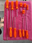 Snap -on Tools (12) Piece Orange Hard Handel #1 & Phillips Screwdriver Set. Fixed Price $139.99.