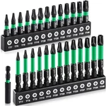27PCS Impact Torx Bit Set (TT7-TT40), S2 Steel Security With Tamper Proof & Magn. Fixed Price $10.49.