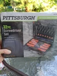 Pittsburgh 90764 32 Pc Screwdriver Set W/plastic Case Soft Grip Handles. Fixed Price $12.50.