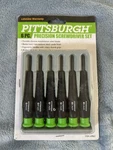 Pittsburgh Precision Screwdriver Set Phillips Slotted, 6 Piece Sealed. Fixed Price $6.99.