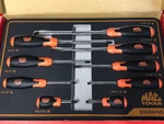 Mac Tools SDRB9FNO 9-PC Screwdriver Set Orange In Foam (new Open Box). Fixed Price $109.00.
