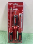 Brand New Milwaukee 1000V 3 Pc. Insulated Screwdriver Set 48-22-2202. Fixed Price $32.00.