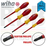Wiha Phillips Electricians Screwdrivers Insulated Vde Softfinish Slimfit 1000V. Fixed Price $25.84.