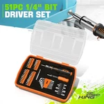 51PCS Screwdriver Bits Adapter 1/4" Handle Ratcheting Socket Drill Set Orange. Fixed Price $14.24.