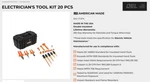 Oel 20 Piece Electrician Insulated Tool Kit 1000V. Fixed Price $725.00.