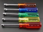 Vintage Napa Colored Nut Driver Set Usa Made 7/16, 3/8, 11/32, 5/16", 1/4". Fixed Price $25.00.