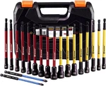 Magnetic Nut Driver Set For Impact Drill, 19 Pcs With Metric & Sae One Size. Fixed Price $40.50.