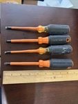 Klein Tools 683-4-INS & (three) 682-4-INS Insulated Heavy-duty Screwdrivers. Fixed Price $27.95.