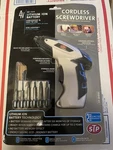Stp 4V Lithium Ion Cordless Screwdriver W/ Charger & 6 Bits - New Sealed SD10030. Fixed Price $39.99.