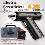 Mini Power Cordless Electric Screwdriver Kit Rechargeable Bit Set. Fixed Price $22.97.