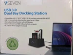 Vseven Usb 3.0 Dual Bay Hard Drive Docking Station 2.5" Ssd/sata Sealed. Fixed Price $29.98.
