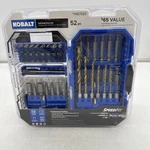 Kobalt Screwdriver Bit Set 52 -piece DTC-47453. Fixed Price $22.50.