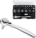 1/4 Mini Ratchet Set 28PCS Right Angle Screwdriver And Bit With Metric Socket. Fixed Price $29.49.