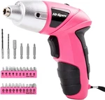 Hi-spec DT30317 3.6V Cordless Pistol Screwdriver Set Pink W/ Bits & Attachments. Fixed Price $44.99.