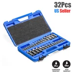 32PCS Abn Hex Socket Set Sae And Metric Allen Master Bit. Fixed Price $33.83.