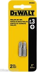 (2) Dewalt (DW2003) 1" Shock Resistant #3 Phillips Heat Treated Insert Bit Tip. Fixed Price $13.08.
