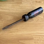 Popular Mechanics Pm 1/4" Flat Slotted Screwdriver Black Hard Handle 30797 Usa. Fixed Price $12.95.