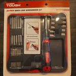 Hyper Tough 24-PIECE Quick-load Screwdriver Set Model 42432 New Never Opened. Fixed Price $12.88.