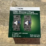 Pk Lutron Toggler Led Dimmer Switch For Dimmable White (TGCL-153P-WH-2). Fixed Price $33.00.