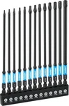 Toolant Impact Long Torx Bit Set (TT7-TT40), 1/4 Hex-shank 13PCS*6". Fixed Price $30.29.