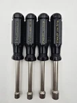 Vintage Stanley Usa 4 Piece Sae Nut Driver Set 5/16-7/16 Black Handle. Fixed Price $24.95.