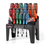 Horusdy 44PCS Mangetic Screwdriver Set Go-thru Steel Blades High Torque Racking. Fixed Price $29.91.