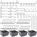 Frimoony Pegboard Hooks Assortment With Bins, Locks, For Silver. Fixed Price $31.18.