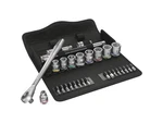 Wera 05004047001 8100 Sb Zyklop Metal Ratchet Set W/push-through Square,. Fixed Price $139.12.