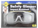 Safety Glasses Impact Resistant Tough Polycarbonate Lenses Wrap-around One Size. Fixed Price $9.90.