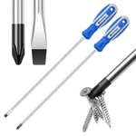 Amartisan 2-PIECE 12'' Long Phillips & Slotted Screwdriver, Blue. Fixed Price $14.80.