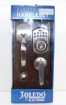 Toledo Electronic Door Handleset With Keypad Satin Nickel V160E Co/ca US15. Fixed Price $110.00.