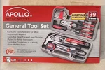 Apollo 39-PIECE DT9706 General Tool Set W/ Box Case Hammer Knife Screwdriver. Fixed Price $33.47.